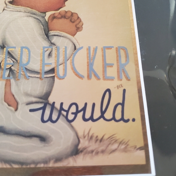 NEW "I Wish a M*ther F*cker Would" Praying Child 5x7 Print in 8x10 Matte - Picture 2 of 4